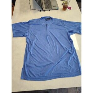 Patagonia Capilne Men's Short Sleeve 1/4 snap Blue Collarless shirt XXL